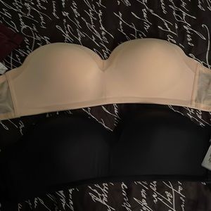 Two very cute strapless bras